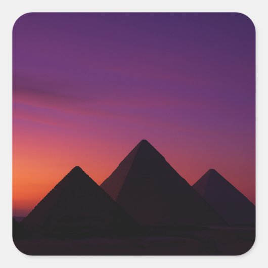 Sunset Pyramids Sticker | Egyptische kunst (Voorkant)
