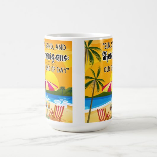 Sunset Quote op het strand Koffiemok (Center)