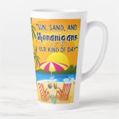 Sunset Quote op het strand Latte Mok (Rechts)