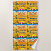 Sunset Quote op het strand Strandlaken (Voorkant)