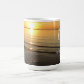 Sunset Quote Serene Ocean Beach Coffee Mok (Center)