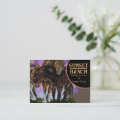 Sunset Ranch Paardrijden visitekaartjes (Staand voorkant)