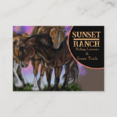 Sunset Ranch Paardrijden visitekaartjes (Voorkant)