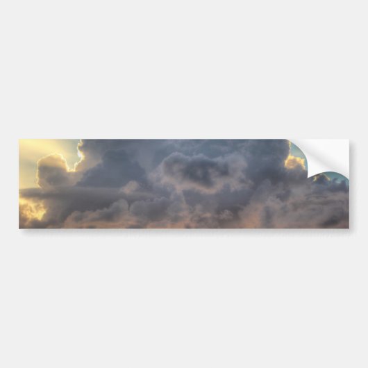 Sunset Rays of Light door Stormy Clouds Bumpersticker (Voorkant)