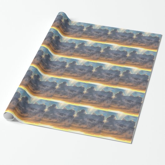 Sunset Rays of Light door Stormy Clouds Cadeaupapier (Uitgerold)