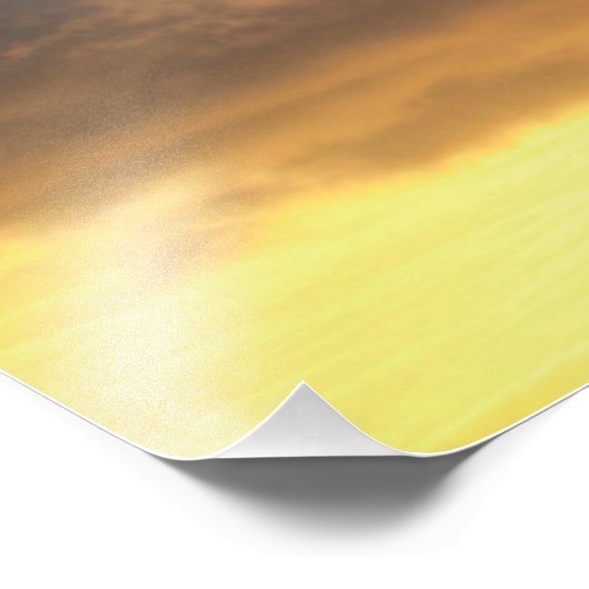 Sunset Rays of Light door Stormy Clouds Foto Afdruk (Hoek)