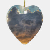 Sunset Rays of Light door Stormy Clouds Keramisch Ornament (Rechts)