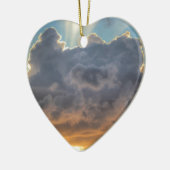 Sunset Rays of Light door Stormy Clouds Keramisch Ornament (Links)