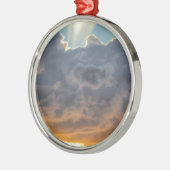 Sunset Rays of Light door Stormy Clouds Metalen Ornament (Links)