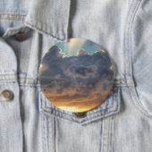 Sunset Rays of Light door Stormy Clouds Ronde Button 4,0 Cm (In situ)