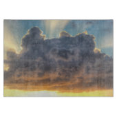 Sunset Rays of Light door Stormy Clouds Snijplank (Voorkant)