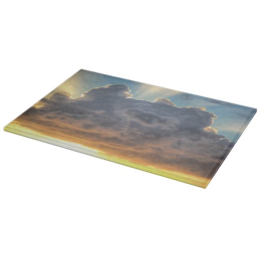 Sunset Rays of Light door Stormy Clouds Snijplank (Hoek)