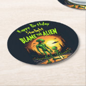 Sunset Reflection belicht buitenaards mysterie Ronde Kartonnen Onderzetter (Gebogen)