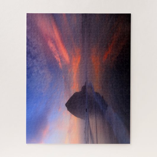 Sunset Reflection of Haystack Rock in Cannon Beach Legpuzzel (Verticaal)