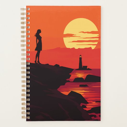 🌅 Sunset Reflection Planner 🧘♀️📔 (Voorkant)