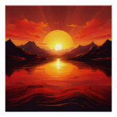 Sunset Reflection – Tranquil Natuur Art Perfect Poster (Voorkant)
