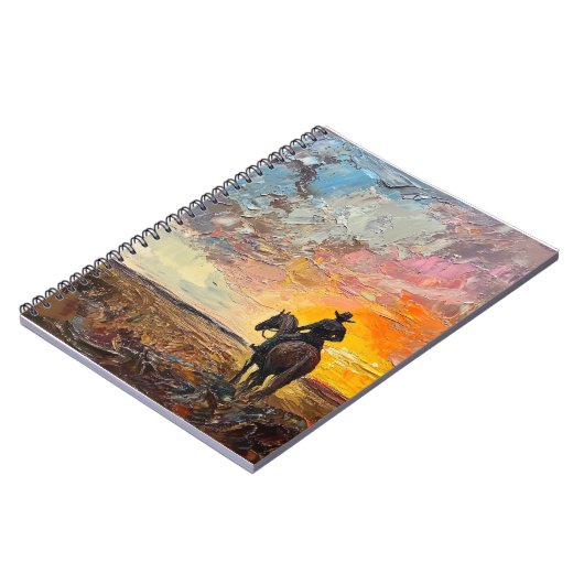 Sunset Reflections Cowboy Notitieboek (Linkerzijde)