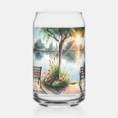 Sunset Reflections Lake Scene Blikvorm Glas (Rechts)