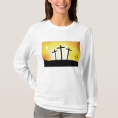 Sunset Religious Crosses Vrouwen Lange-Sleeve T-shirt (Voorkant)