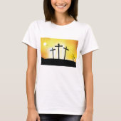 Sunset Religious Crosses Vrouwen T-shirt (Voorkant)