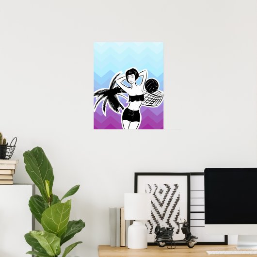 Sunset Resort Chevron Print (Thuiskantoor)