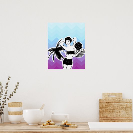 Sunset Resort Chevron Print (Keuken)