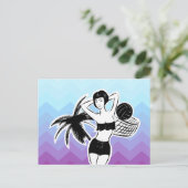 Sunset Resort Chevron Print Briefkaart (Staand voorkant)