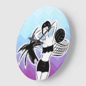 Sunset Resort Chevron Print Grote Klok (Hoek)