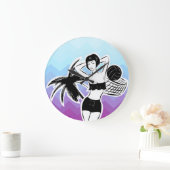 Sunset Resort Chevron Print Grote Klok (Huis)