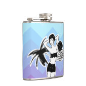 Sunset Resort Chevron Print Heupfles (Rechts)