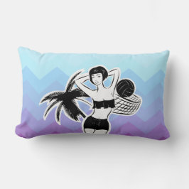 Sunset Resort Chevron Print Kussen