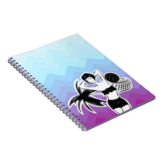 Sunset Resort Chevron Print Notitieboek (Rechterzijde)