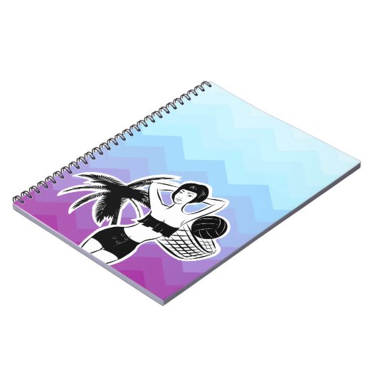 Sunset Resort Chevron Print Notitieboek (Linkerzijde)