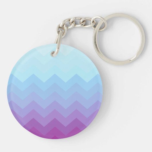 Sunset Resort Chevron Print Sleutelhanger (Achterkant)