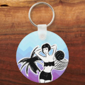 Sunset Resort Chevron Print Sleutelhanger (Voorkant)