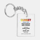 Sunset Restaurant and Lounge, Chicago, Verenigde S Sleutelhanger (Voorkant Links)