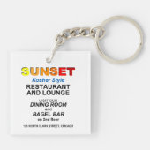 Sunset Restaurant and Lounge, Chicago, Verenigde S Sleutelhanger (Achterkant)