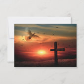 Sunset Resurrection Dove and Cross Bedankkaart (Voorkant)