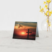 Sunset Resurrection Dove and Cross Kaart (Gele Bloem)