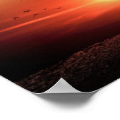 Sunset Resurrection Dove and Cross Poster (Hoek)