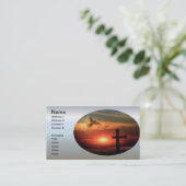 Sunset Resurrection Dove and Cross Visitekaartje (Staand voorkant)