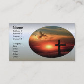 Sunset Resurrection Dove and Cross Visitekaartje (Voorkant)