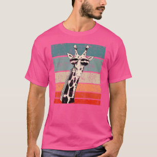 Sunset Retro Giraffe Party Dier Wildlife T-shirt