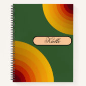 Sunset Retro spiraal notitieboek (Voorkant)