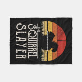  Sunset Retro Style Squirrel Hunting Squirr Fleece Deken (Voorkant (Horizontaal))