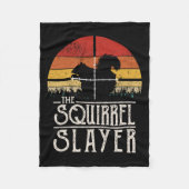  Sunset Retro Style Squirrel Hunting Squirr Fleece Deken (Voorkant)