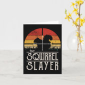 Sunset Retro Style Squirrel Hunting Squirr Kaart (Gele Bloem)