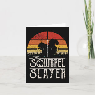 Sunset Retro Style Squirrel Hunting Squirr Kaart