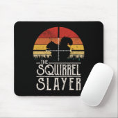 Sunset Retro Style Squirrel Hunting Squirr Muismat (Met muis)