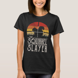 Sunset Retro Style Squirrel Hunting Squirr T-shirt